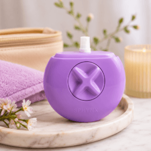 Portable 3-in-1 razor and accessories arranged together