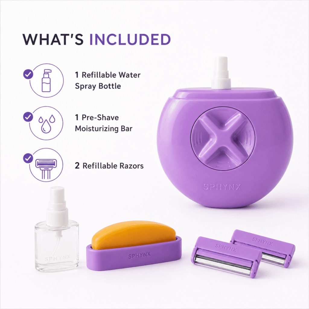 Sphynx Portable 3-in-1 Razor for Everyday Travel Care – product detail view 2
