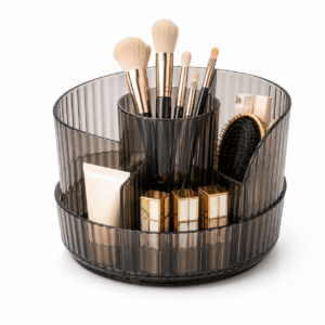 Cosmetic Storage Box and Makeup Brush Holder Organizer