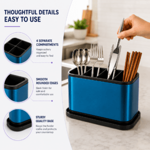 Cutlery holder separating spoons, forks, knives and chopsticks