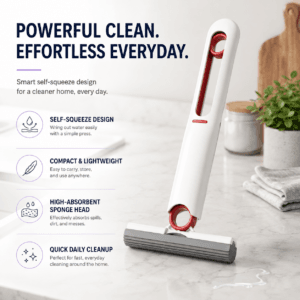 Mini Mop for Kitchen, Bathroom and Tabletop Cleaning