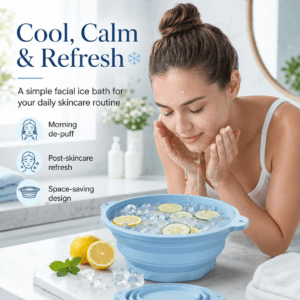 Foldable Silicone Ice Face Bowl for Cooling Skincare Routines