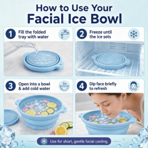 Foldable Silicone Ice Face Bowl for Cooling Skincare Routines
