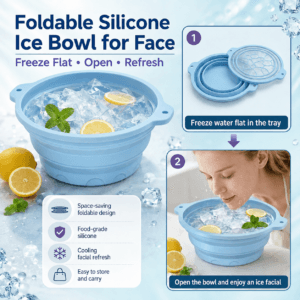 Foldable Silicone Ice Face Bowl for Cooling Skincare Routines