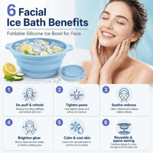 Foldable Silicone Ice Face Bowl for Cooling Skincare Routines