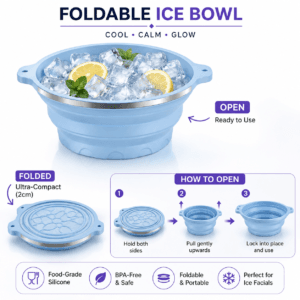 Foldable Silicone Ice Face Bowl for Cooling Skincare Routines
