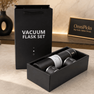 Stainless Steel Vacuum Flask Bottle Set for Home and Travel