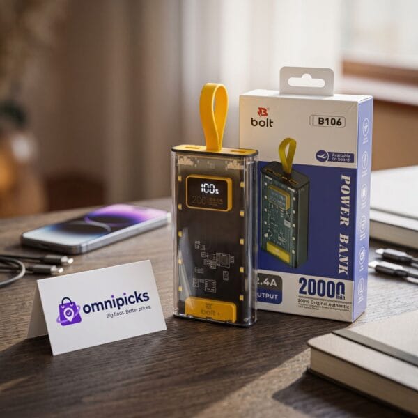 Bolt B106 20000mAh transparent power bank product overview