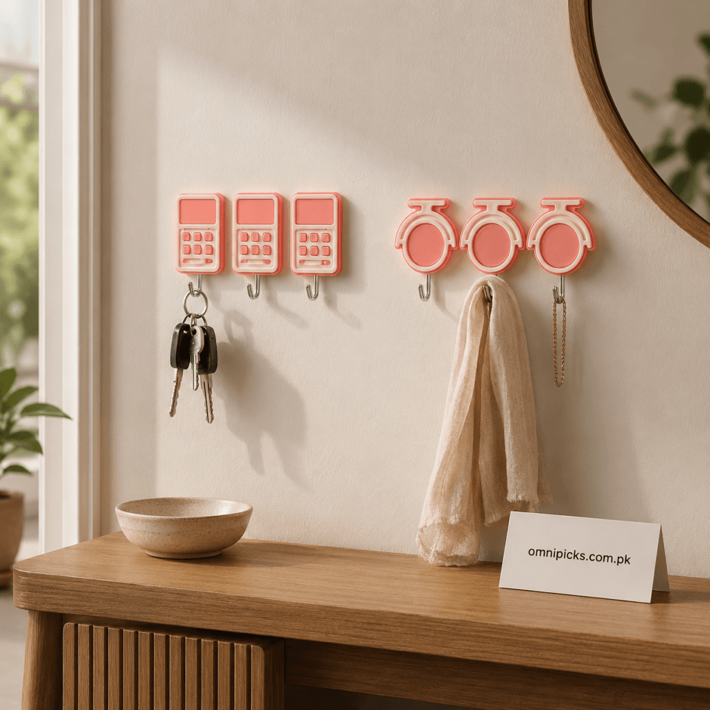 3-Piece Decorative Key Holder Wall Hook Set for Entryways