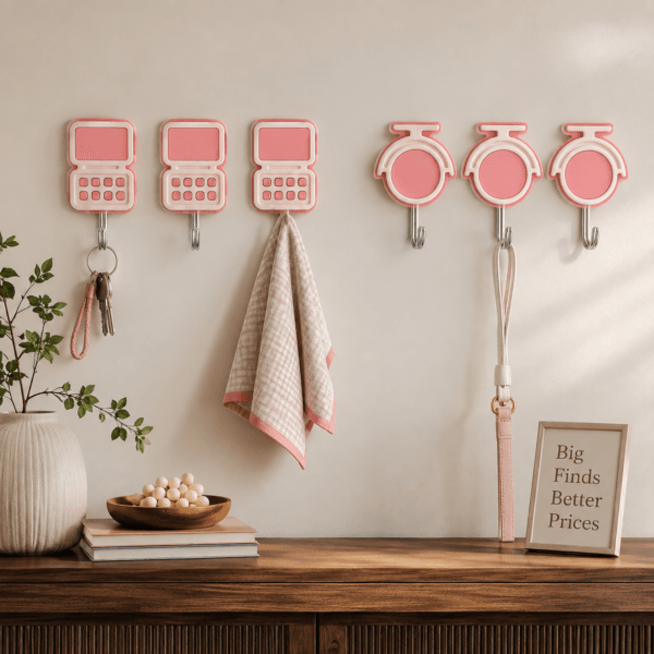 3-Piece Decorative Key Holder Wall Hook Set for Entryways