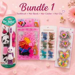 Girls hair accessory bundle with four matching items