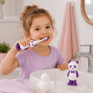 Kids toothbrush handle designed for a small hand