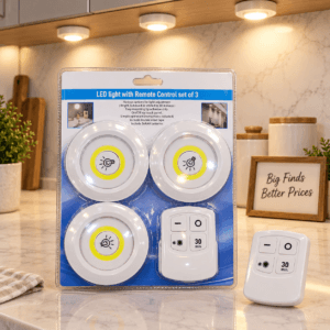 Remote-control LED tap light set product overview