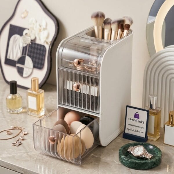 Makeup organizer with innovative design