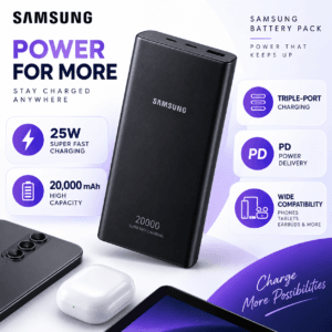 Samsung 20000mAh battery pack front view