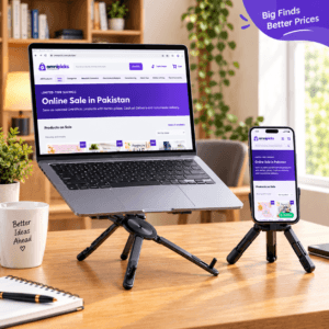 3-in-1 Triflex stand for laptop and phone viewing