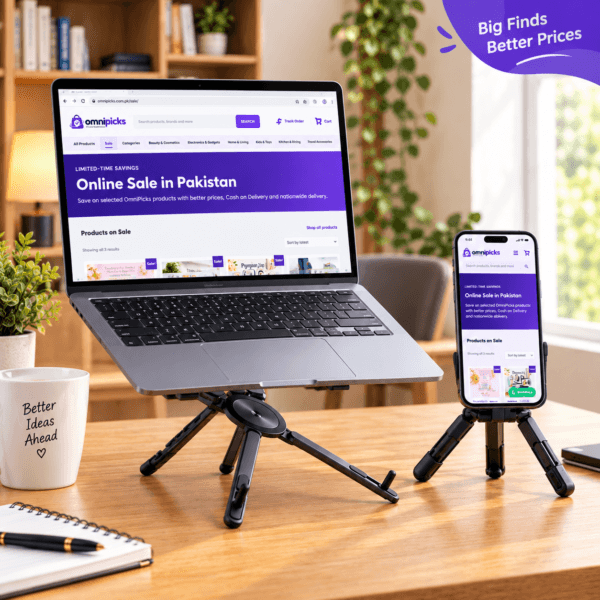3-in-1 Triflex stand for laptop and phone viewing