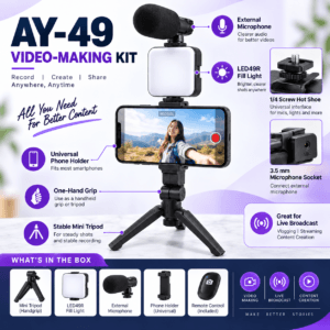 AY-49 video making kit features and uses