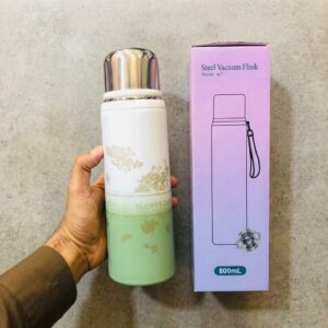 800ml stainless steel vacuum flask beside its product box