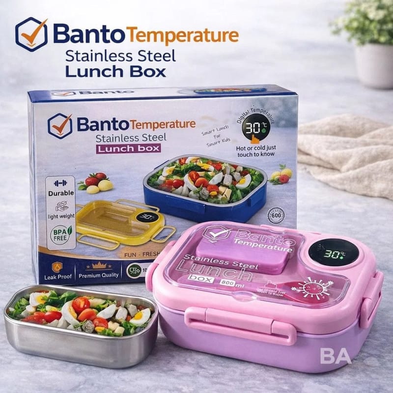 Stainless steel lunch box in Pakistan with 800ml capacity and digital temperature display