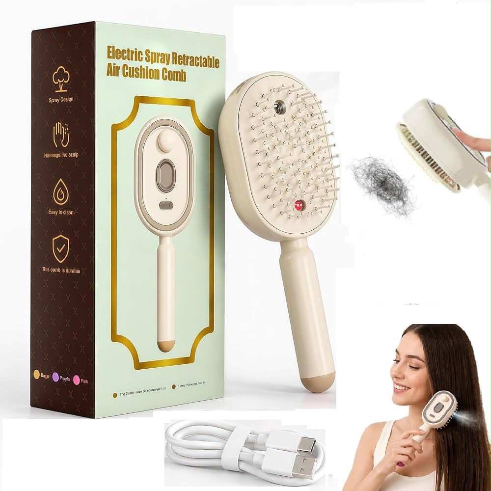 Electric spray hair brush in Pakistan with mist function