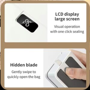 Portable bag sealer digital display and hidden cutter demonstration