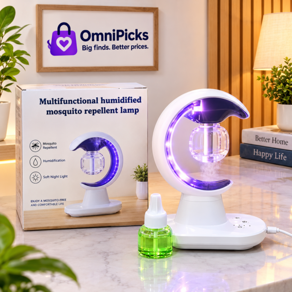 3-in-1 mosquito trap humidifier with LED night light